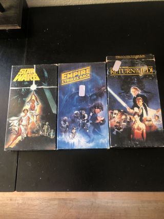 Star Wars Trilogy Vhs Cbs/fox 1977,  1980,  1983 Rare