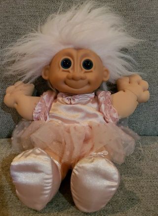 Russ Berrie Plush Troll Ballerina Doll 12 " Tutu Slippers 1980 