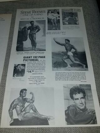 RARE Bodybuilder Steve Reeves SIGNED autograph autographed LETTER to Paramount 3