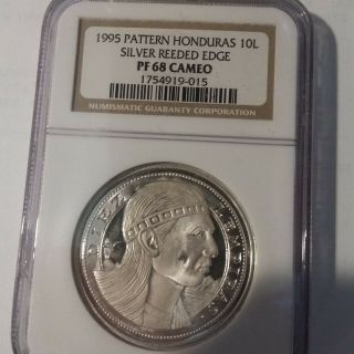 Rare 1995 Honduras Large Silver 10 Lempiras Mintage 150 Ngc Pf 68 Cam