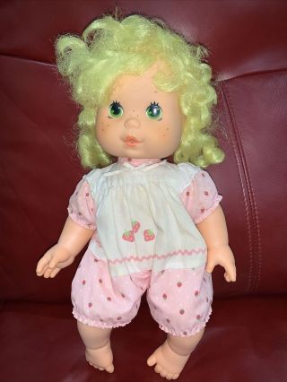 Vintage 1982 Kenner Strawberry Shortcake Baby Lemon Meringue Blow A Kiss Doll