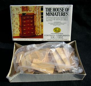 Chippendale Chest On Chest Kit 40009 X - Acto The House Of Miniatures Open Box