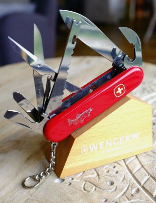 Rare Wenger Fly Fisherman With Tweezers | Couteau Suisse Avec Boîte,  étui Sak