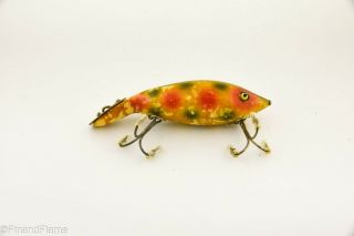 Vintage Heddon Tadpolly Antique Fishing Lure Strawberry Spot Lc2