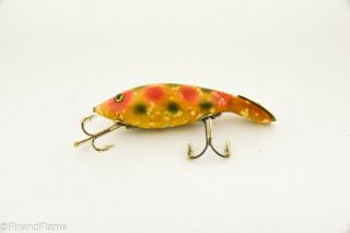 Vintage Heddon Tadpolly Antique Fishing Lure Strawberry Spot LC2 2