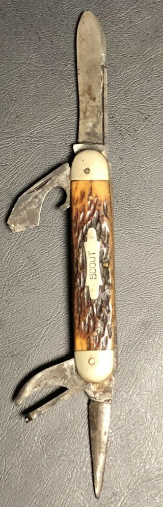 Antique Thomaston Knife Co.  Scout Knife 4 Blade