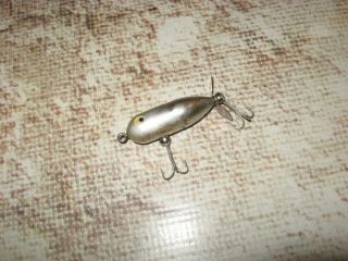 Vintage Fishing Lure (1) Heddon Tiny Torpedo Silver
