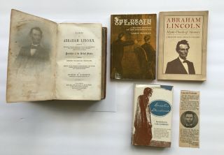 Antique Book 1865 " Life Of Abraham Lincoln " By Joseph H.  Barrett,  3 Other Books