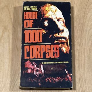 Rare Cover - House Of 1000 Corpses Vhs Rob Zombie Cult Horror Slasher Bloody Die