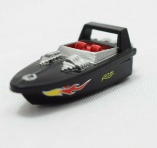 Hot Wheels - Speed Boat In Red Flame 2002 - Rare Vintage Micro Machine Size