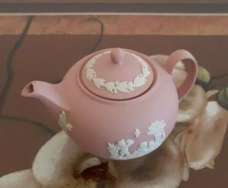 Rare Wedgwood Jasperware Minature Pink Teapot