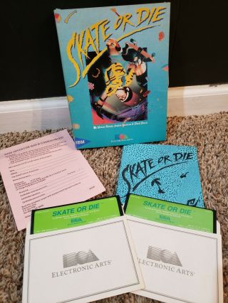 Skate Or Die Rare Ibm Pc Edition And Instructions Complete Set
