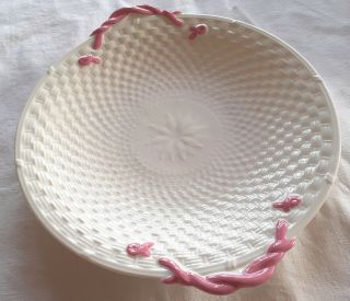 4 Cauldon England Dinner Plates,  Basket Weave Design,  Antique,  Very Rare