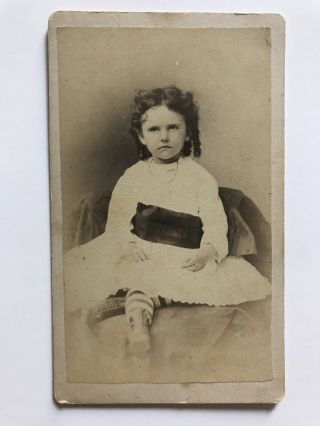 Rare Antique Fitchburg Massachusetts Cute Child Civil War Cdv Photo