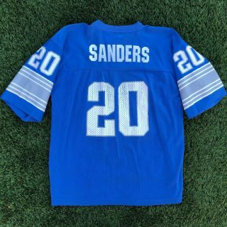 Rare Vtg 90s Reebok Barry Sanders 20 Detroit Lions Football Jersey Youth L