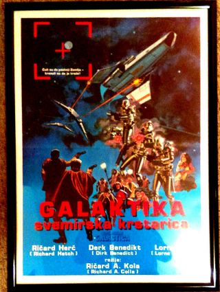 Battlestar Galactica Poster.  Rare Version 1978.