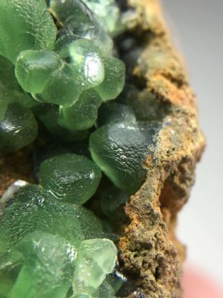 Rare Cuprian Smithsonite Crystals From Tsumeb Mine,  Namibia