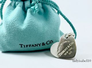 Rare Return To Tiffany & Co Sterling Silver Large Heart Clasp Charm Pendant 202a