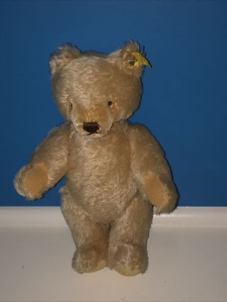 Vintage 9 " Steiff Teddy Bear - Jointed - Blonde Hair & Paw Pads - 0201/26 -
