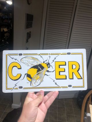Rare 1970s Cb Radio Bee Booster License Plate