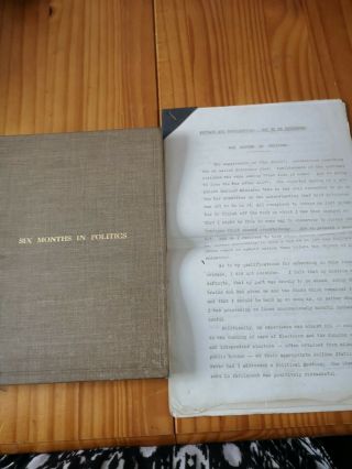 Extremely Rare Antique Book Six Months In Politics Signed And With.