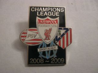 Rare Old Liverpool Football Club Champions League Gp (a) Enamel Brooch Pin Badge