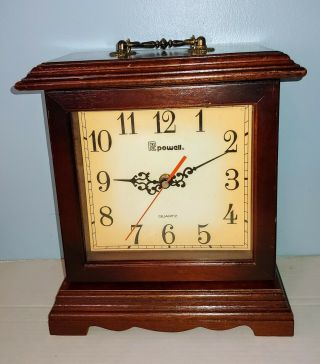 Rare Vintage Powell Wood Jewelry Box Tabletop Clock