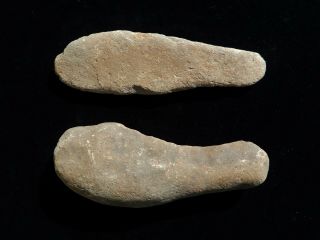 2 X Big Old Aboriginal Stone Hand Clubs Two Mile Flat Nsw 26cm X 25cm