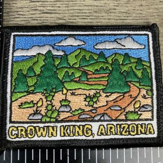 Rare Crown King (yavapai County) Az Arizona - Embroidered Souvenir Patch