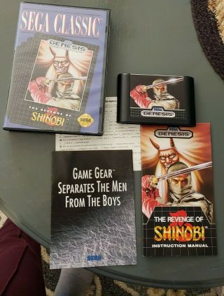 Revenge Of Shinobi Complete Sega Genesis Classic 1989 Complete Rare
