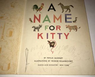 Antique Rare Vintage A Name For Kitty (1948) Little Golden Books 2