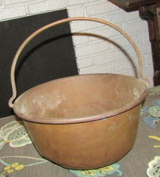 Antique Copper Apple Butter Kettle Pot Cauldron