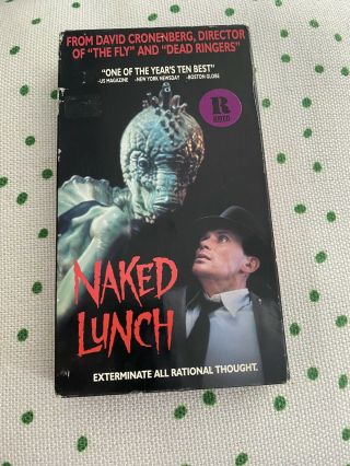 Naked Lunch - Vhs 1992 David Cronenberg,  Peter Weller Rare