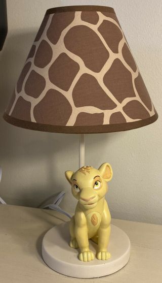 Rare Disney’s The Lion King Simba “go Wild” Baby Nursery Lamp
