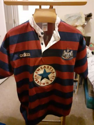 Rare Old Newcastle United Away 1995 Football Shirt Size Adults Large