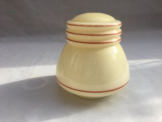 Art Deco Cream With Red Lining Glass Table Lamp Shade Globe