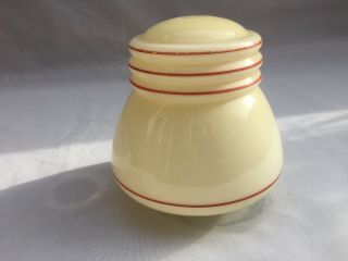 Art Deco Cream With Red Lining Glass Table Lamp Shade Globe 2
