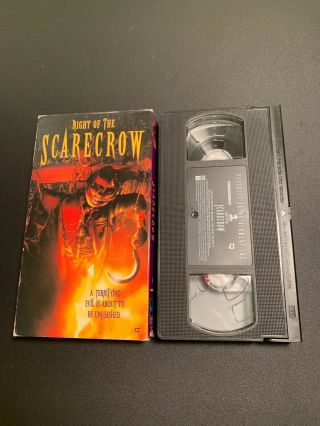 Night Of The Scarecrow Rare Oop Vhs 1994 Horror 90s Slasher - Style Non - Rental