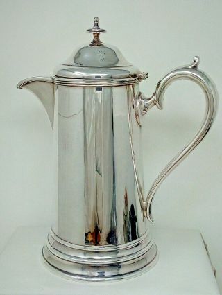 Large Vintage Silver Plated Lemonade Or Water Jug Pitcher By T.  Land & Son