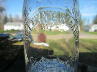 Trehp Milk Bottle Valley View Dairy Farm Rd 1 Girard Pa Erie County 1949 Rare