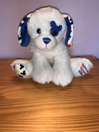 Disney Build A Bear Puppy Dog Downtown Disneyland Mickey Ears Rare Plush Stuffed