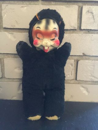 Vintage Rubber Faced Squirrel/chimpmunk Plush Stuffy Doll Rare