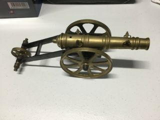 Vintage 10 Inch Signal Cannon Brass Metal Toy Rare Soldier Howitzer Artillery