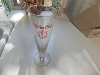Rare Enameled Beer Pilsener Glass From The West End Brewing Co.  Of Utica,  Ny