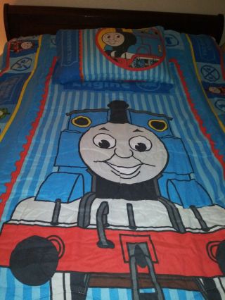 Vintage Thomas The Tank Twin Comforter And Sheets Set.  Very Rare And Htf