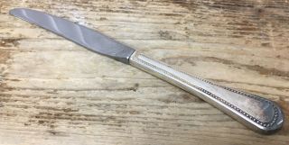 Oneida Community Patrician 1 Modern Hollow Dinner Knife 1975 Beaded Silverplate
