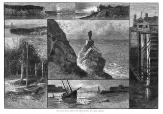 Canada Grand Manan Island & Passamaquoddy Bay - Antique Print 1884