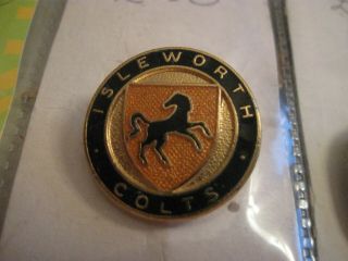 Rare Old Isleworth Colts Rugby Union Football Club Enamel Brooch Pin Badge