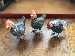 Elastolin Chickens Germany 1920’s Vintage Large Scale Dollhouse