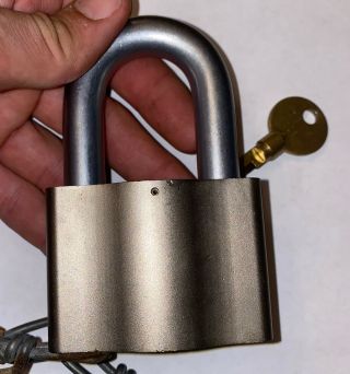 Rare Sargent Greenleaf Environmental 112 Padlock 323 High Security Key S&G Lock 3